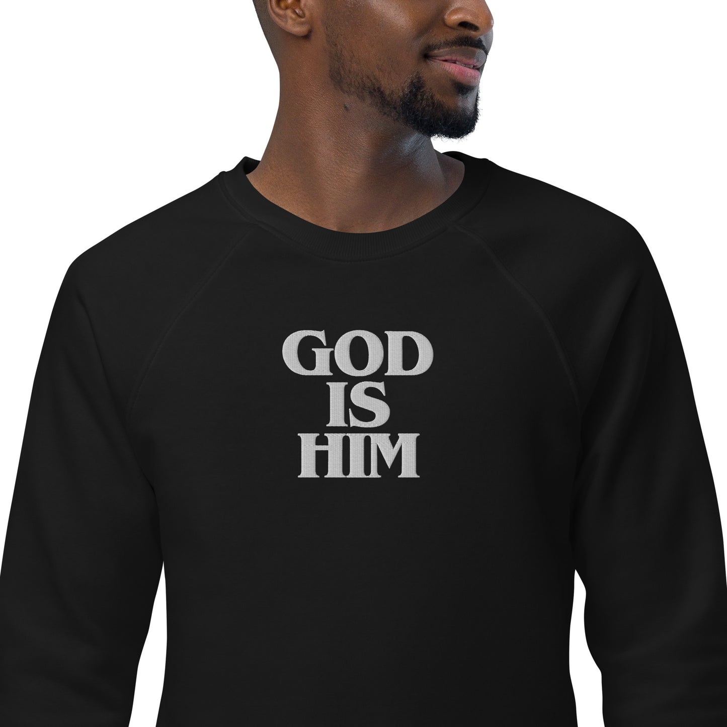 God Is Him Embroidery Crewneck Sweatshirt